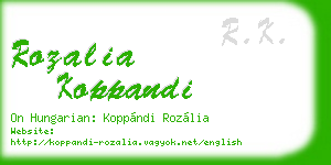 rozalia koppandi business card