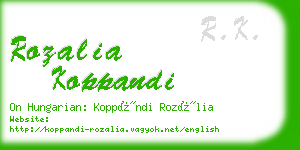 rozalia koppandi business card